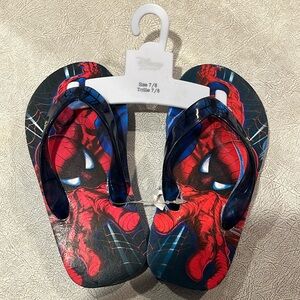 Disney boys Spider-Man flip flops size 7/8 brand new